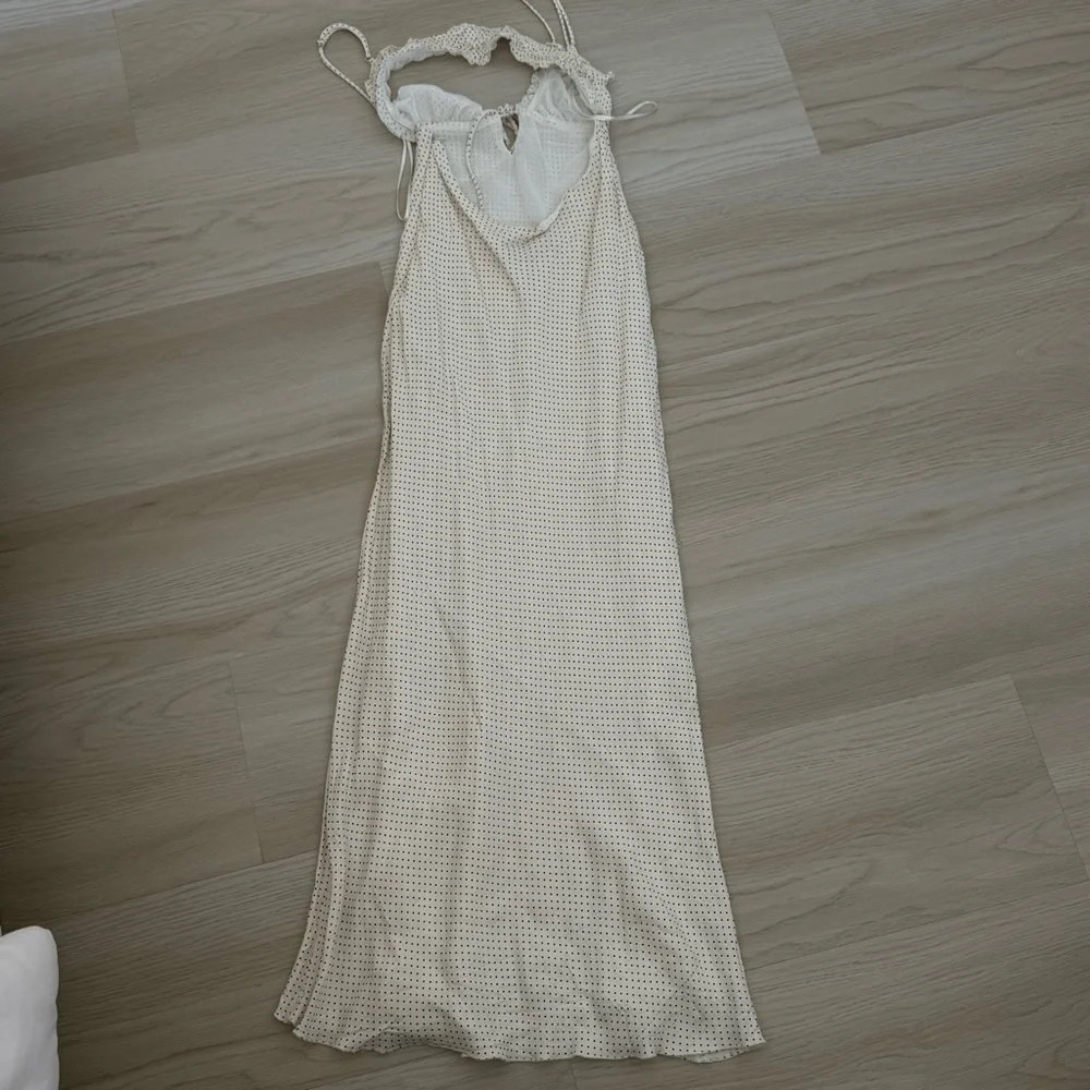 Zara Cream Maxi Dress with Polka Dots - Picture 3 of 5